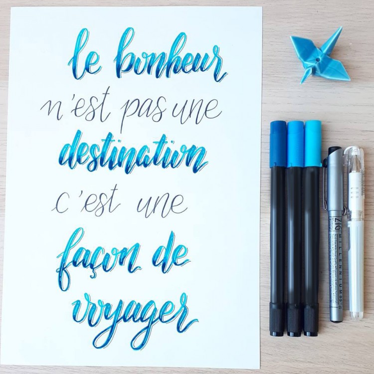 Forfait 10 cours - Brush Lettering