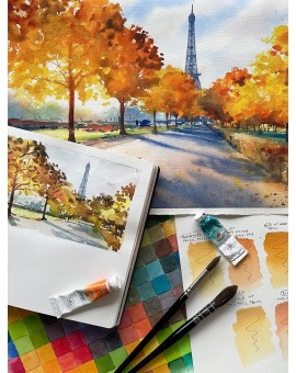 Cours d\'aquarelle - 8 Sessions : du vendredi 25 Mars au 13 Mai par Maria Smirnova