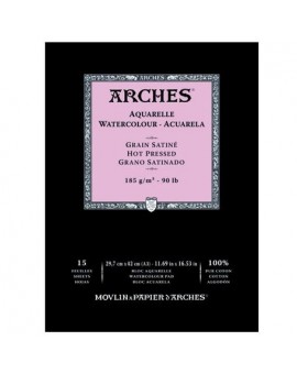 ARCHES - Bloc papier aquarelle - 185 g - 15 Feuilles