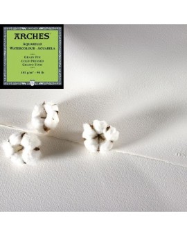 ARCHES - Feuille Aquarelle - 185g - Grain Fin - 56X76 cm