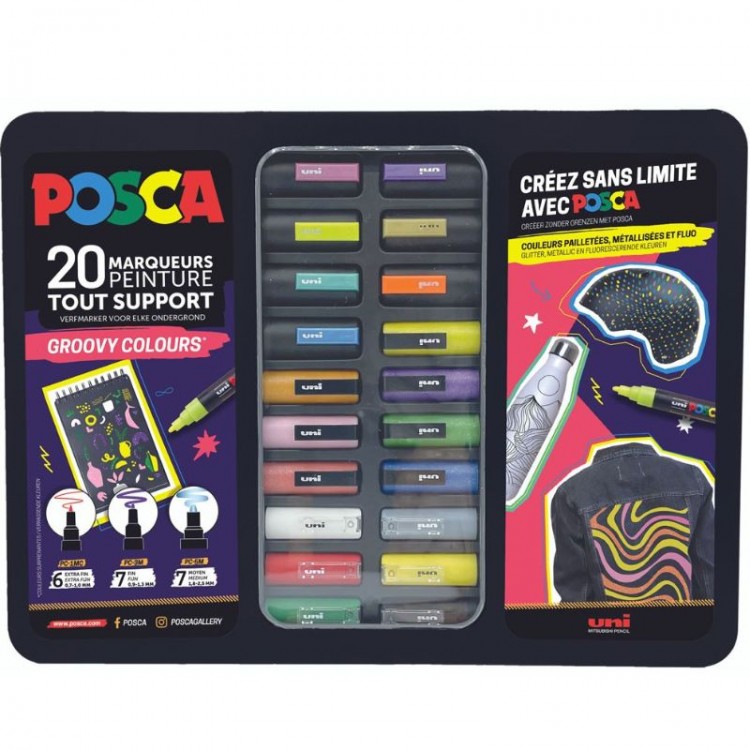  Mallette Posca dessin cachés 20 marqueurs - - posca -  Papeterie et autres produits pas cher - Neuf et Occasion