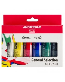 Acrylique Amsterdam Set 6X20ml couleurs primaires