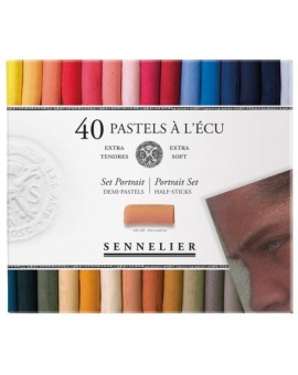 Boîte Carton 40 Demi-pastels Ecu "Portrait" - SENNELIER