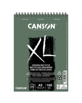 Canson - Bloc XL® Recyclé spiralé petit côté 160g