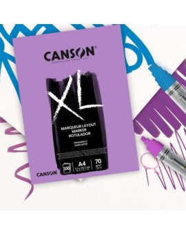 Canson - Bloc XL® Marker collé petit côté 70g 100F
