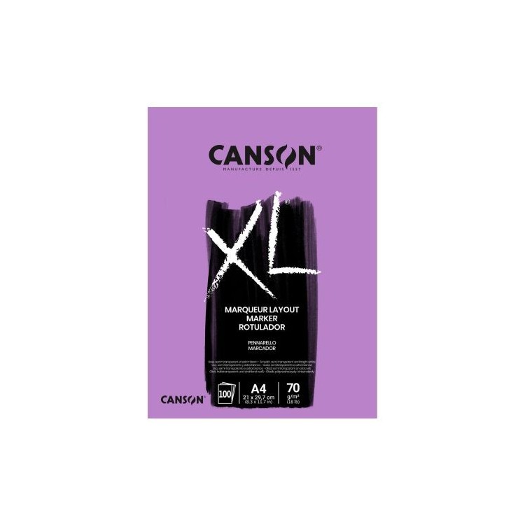 Canson - Bloc XL® Marker collé petit côté 70g 100F Canson - Bloc XL® Marker collé petit côté 70g 100F