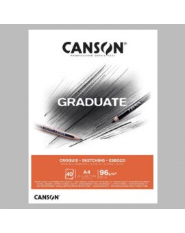 Bloc 40 feuilles de papier croquis 96g - Canson Graduate