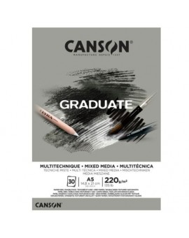 Bloc de 30 feuille de papier "gris" 220g - Canson Graduate