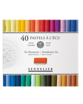 Etui carton Pastel Ecu Introduction 40 Demi pastels -Sennelier