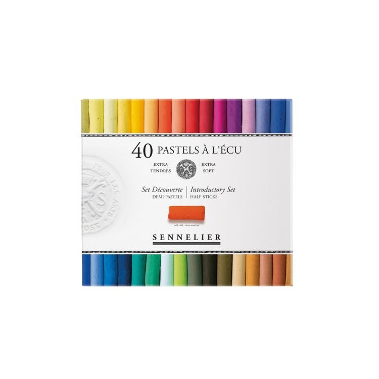 Etui carton Pastel Ecu Introduction 40 Demi pastels -Sennelier