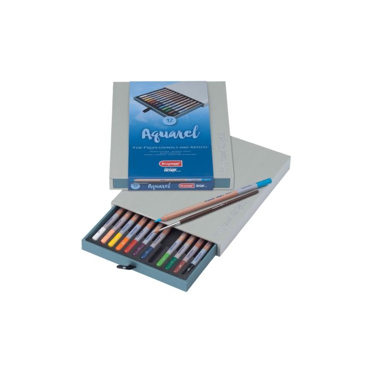 Boite de crayons de couleurs aquarellables -  Bruynzeel