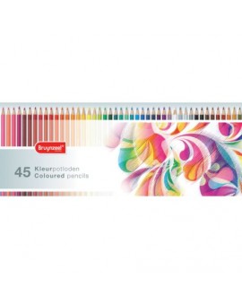 Boîte de 45 Crayons de couleurs "Thème fleurs" - Bruynzeel